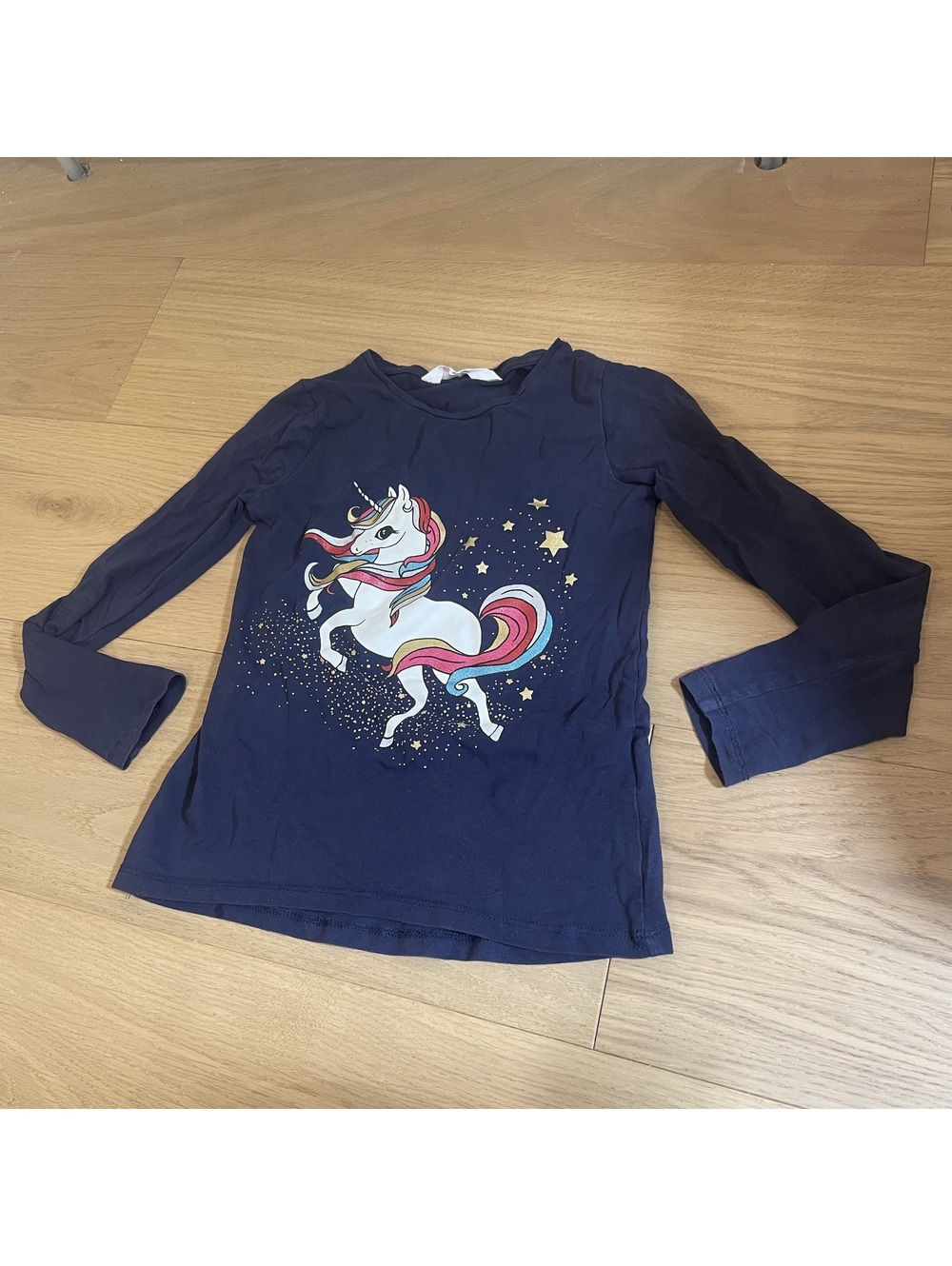 H&M Kids' Navy Long-Sleeve Tee – Size 7